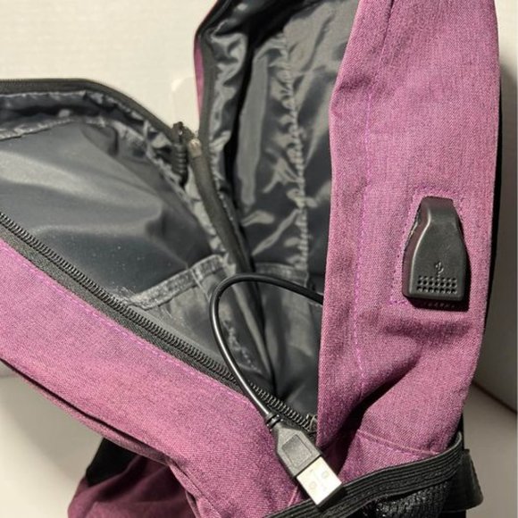 Backpack with USB Charging Port,Water Resistant College School BookBag Fits 15.6 - Picture 2 of 5